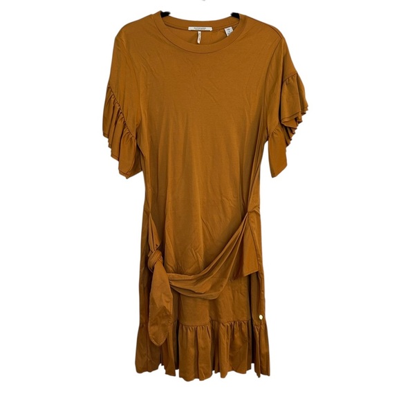 Scotch & Soda Rust Ruffle Jersey Dress - Picture 5 of 13